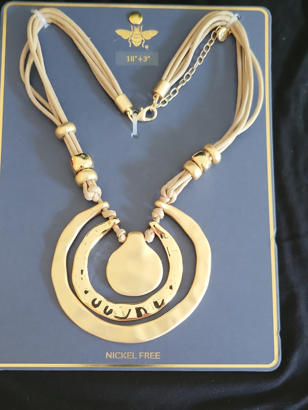 NWT -- Bee Brand Gold Statement Pendant Necklace - Women Jewelry
